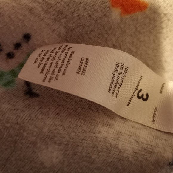 Carter's 3 month baby button up Snowman penguin - Picture 5 of 7